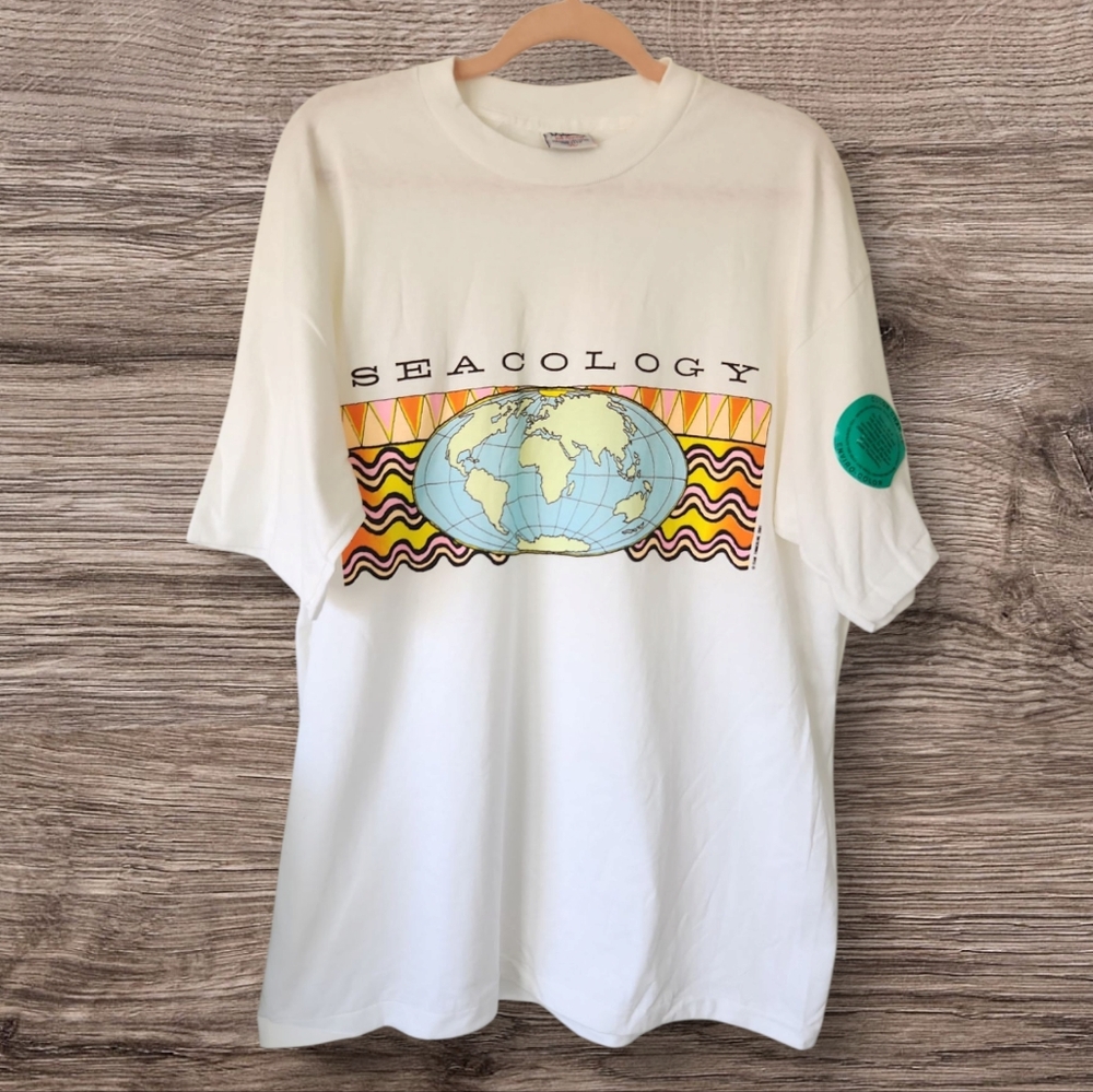 NWT Deadstock 90s Color‎ Changing Greenpeace Seacology Single Stitch Graphic Tee